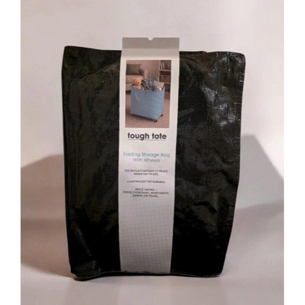 Tough Tote Folding Storage Bag With Wheels